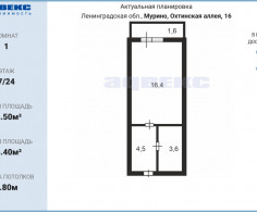 Квартира, 24 этажа