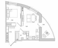 Квартира, 22 этажа