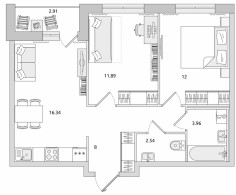 Квартира, 17 этажей