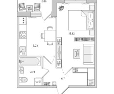Квартира, 15 этажей